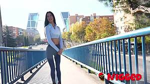 petite sofia takes double penetration from huge black cocks gaping wide