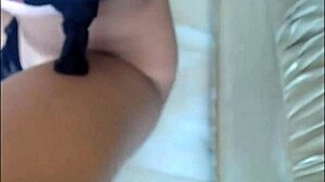 blonde with amazing naturals squirts on ohmibod