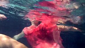 Lilia Mihalkova and Natalia Kupalka dive underwater for tight pussy play... oops wet!!