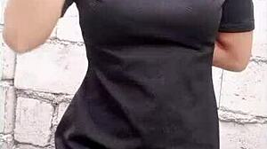 sexy pinay teen 18+ spreads hairy legs close-up huge clit solo dildo play construction site