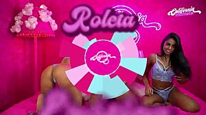 blonde and latina milfs tease each other in california lingerie play