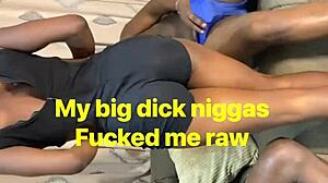 damn got wrecked by two monster cocks creampie gaping my pussy