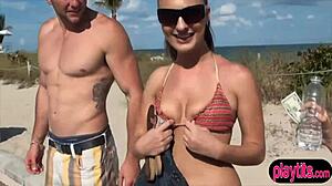 amateur teen bends over for stranger's doggystyle pounding in moving car