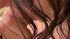 Found Spot to Cum on Tits While Sucking Cock