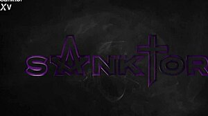 sanktor gagging on that long dildo deepthroat like a total submissive slut