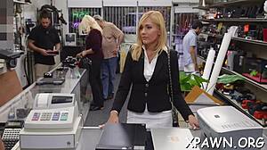 a naughty beauty takes cash offer for shop sex fun