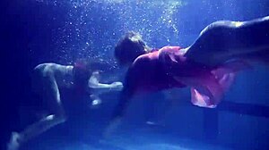 Lilia Mihalkova and Natalia Kupalka dive underwater for tight pussy play... oops wet!!