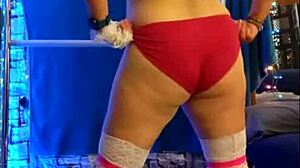 hotwife steffi teases her big pussy lips in a steamy dance pmv