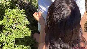 Found Spot to Cum on Tits While Sucking Cock