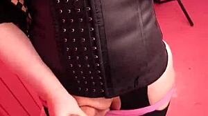 Bbw tranny orgasms three times in intense pov