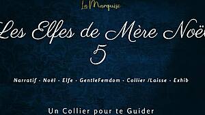 french femdom elves leash you with dirty talk on mother's noël night