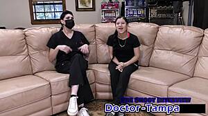 dr tampa, this bratty cheerleader orphan needs your physical exam on her shaved pussy now