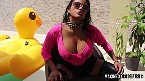 i head to the pool craving to ram this dildo deep in my soaking wet huge clit cunt till i squirt everywhere