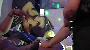 Fat BBW bounces wildly on monster BBC creampie madness!!