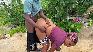 Crazy Outdoor Fucking at Lagos Lagoon with Squirting Girlfriend and Rough Quickie