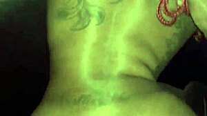 amateur ebony couple fucks doggystyle with hair pull and massive creampie backshot