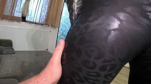 Gardener Dumps Tons Of Cum All Over My Shiny Down-Jacket In Garden Fetish Play