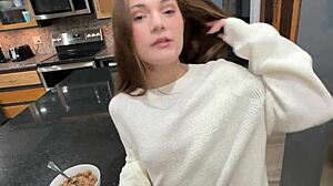 Little stepdaughter rides old man cowgirl creampie petite teen pussy pov household fantasy