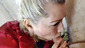 Aimee Hot Milf Teases with Blowjob Cumshot and Dirty Talk Close-Up