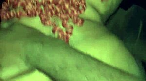 amateur ebony couple fucks doggystyle with hair pull and massive creampie backshot