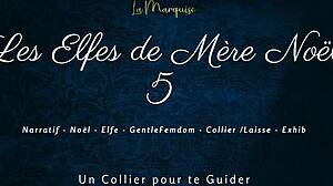 french femdom elves leash you with dirty talk on mother's noël night