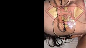 i told quinnmarie xo i was gonna cum on her glasses but only got a little there