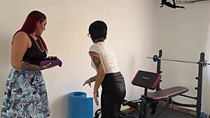 I teach yoga to hot lesbian milf as 18+ teen gets steamy n wild!!