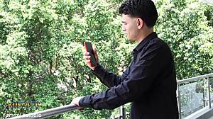 hey, madison still cheats on her husband with friends, gets caught, then he joins the gangbang for intense dp and cum on face