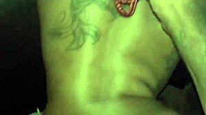 amateur ebony couple fucks doggystyle with hair pull and massive creampie backshot