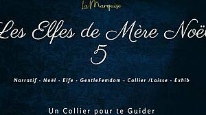 french femdom elves leash you with dirty talk on mother's noël night