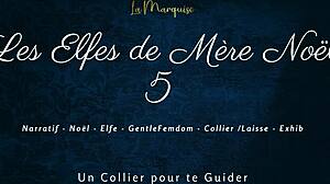 french femdom elves leash you with dirty talk on mother's noël night