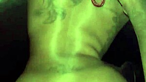 amateur ebony couple fucks doggystyle with hair pull and massive creampie backshot