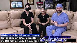 dr tampa, this bratty cheerleader orphan needs your physical exam on her shaved pussy now