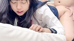 damn i'm so horny bein this cute petite asian tiktoker student lick my pussy