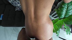 Ladyboy threesome features anal blowjobs crossdressing shemale sucking and facial cumshots