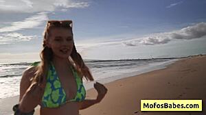 OMG! Busty Blonde Sahara Skye SUCKS Charles Dera's Cock Beachside!