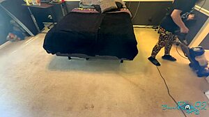 Hey just vacuuming my bedroom with this brunette milf vibe 😏🧹