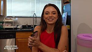 my dirty stepdaughter chokes on my huge cock gift deepthroat