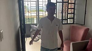 Cuñada waits panty-less sucking cock while cooking brother's lunch