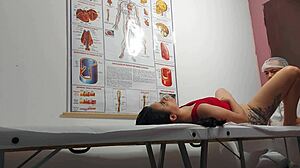 brazilian patient moans as gyno fingers ass then barebacks swollen pussy