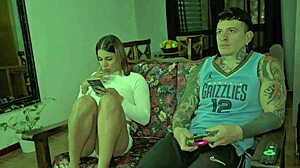 stepsis grabs my cock during playtime begs for anal creampie ass to mouth rough ride