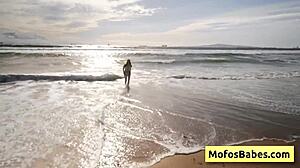 OMG! Busty Blonde Sahara Skye SUCKS Charles Dera's Cock Beachside!