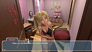 Rosie Begs Daddy for Beach Trip in Happy Summer Rosie Visual Novel Gameplay