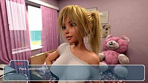 Rosie Begs Daddy for Beach Trip in Happy Summer Rosie Visual Novel Gameplay