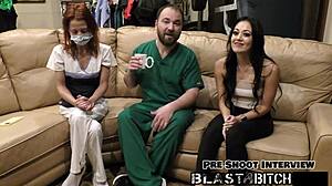 Blaire Celeste's lips wrap tight around cock before pussy cum blast