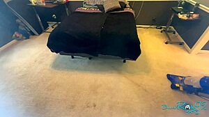 Hey just vacuuming my bedroom with this brunette milf vibe 😏🧹