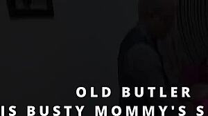 old butler serves as busty mommy's plaything 😈💦