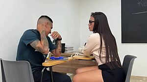 hey my best friend daniela andrea shows dani clark how to ride cock in classroom for exam 😏🔥