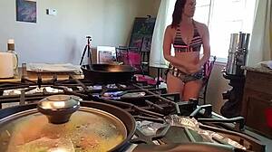 aurora willows spreads shaved pussy teasing her natural curves