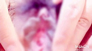 She ties up her clit for intense squirting massage orgasm